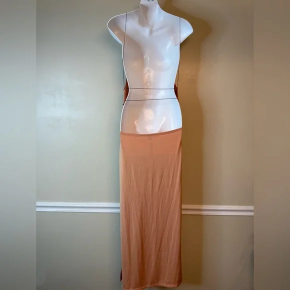 Victoria Secret Elegant Tan Maxi Slip vintage‎ size Small
